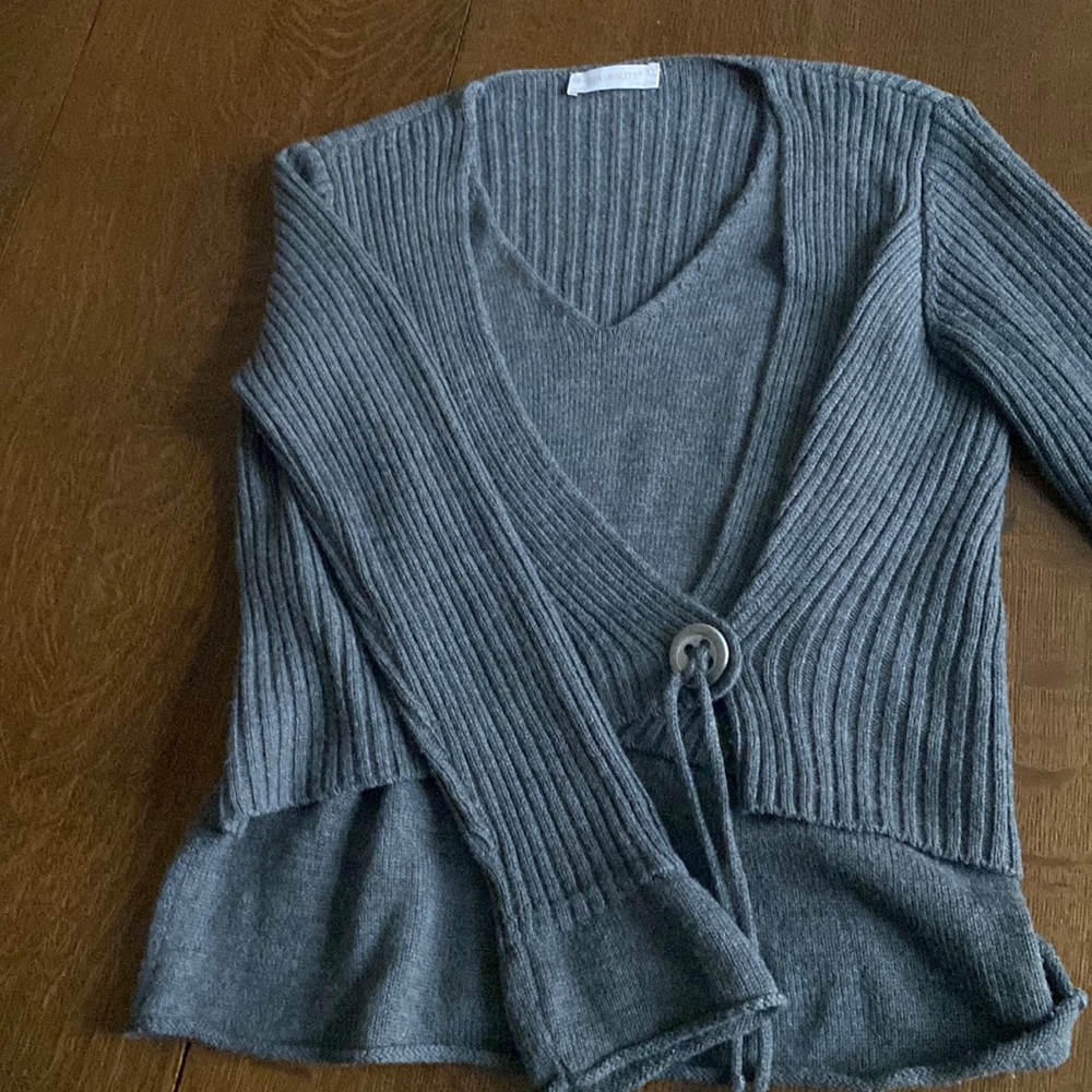 Elisa Cavaletti two in one sweater in charcoal grey. Size M.